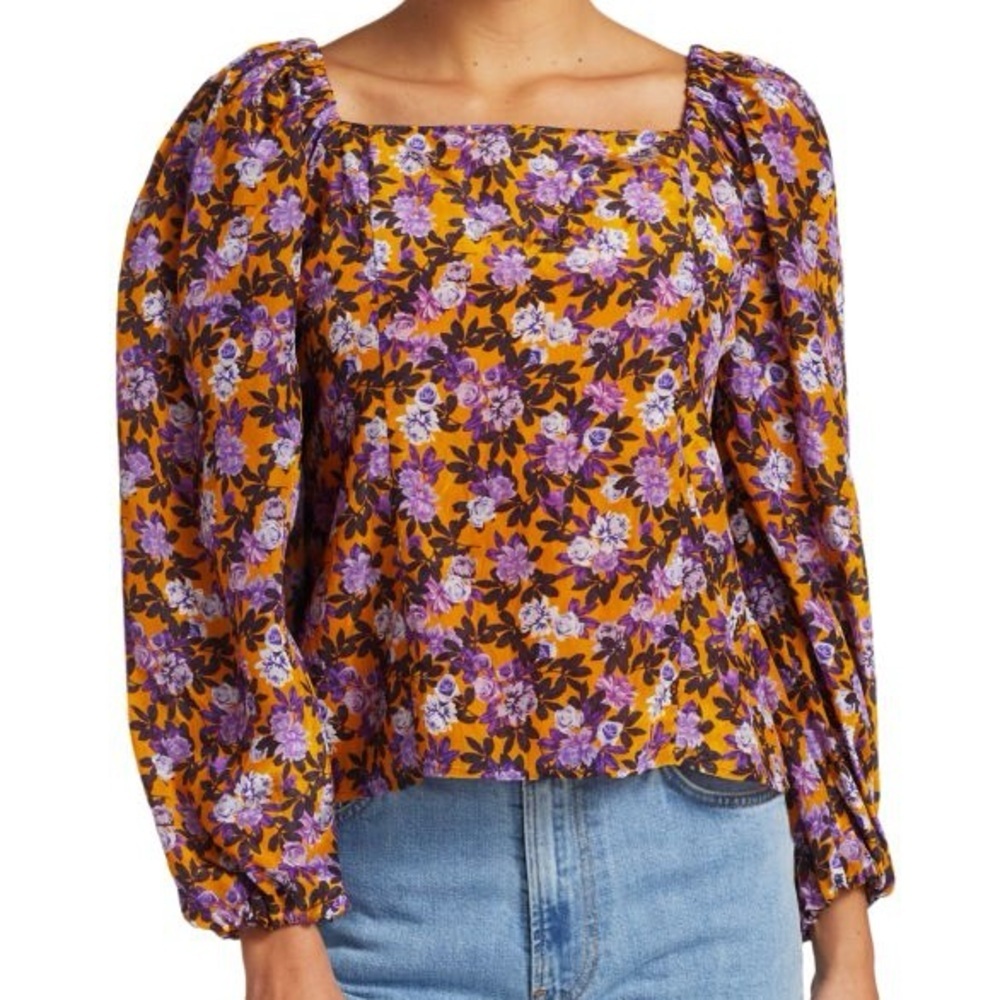BAUM UND PFERDGARTEN Merlina Floral Top Blouse Paris Flow Women’s Size 34 US 4